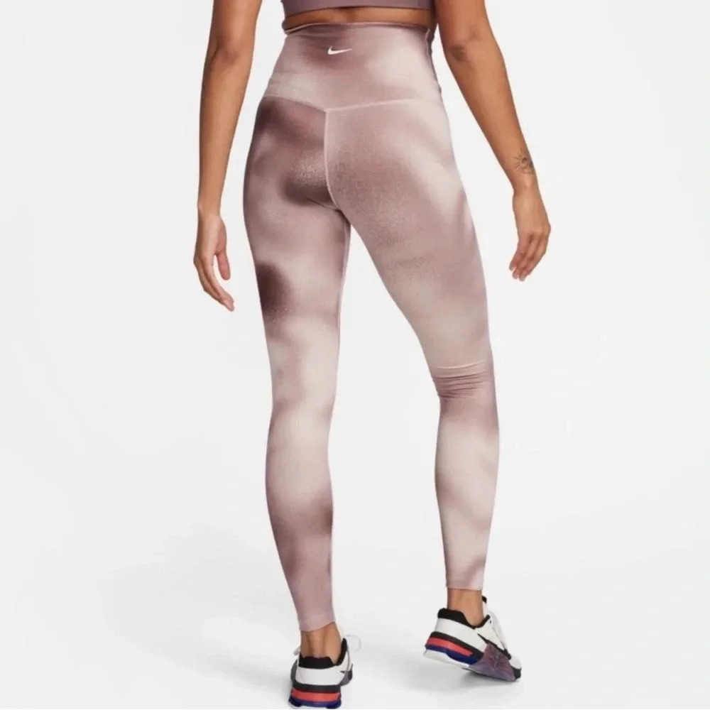 Nike One High-Rise Smokey Mauve Printed Leggings